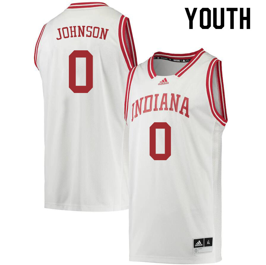 Youth #0 Xavier Johnson Indiana Hoosiers College Basketball Jerseys Sale-Retro